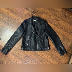 Topshop Woman’s Sz 6 Black Leather Jacket *NWOT- Never Worn!*